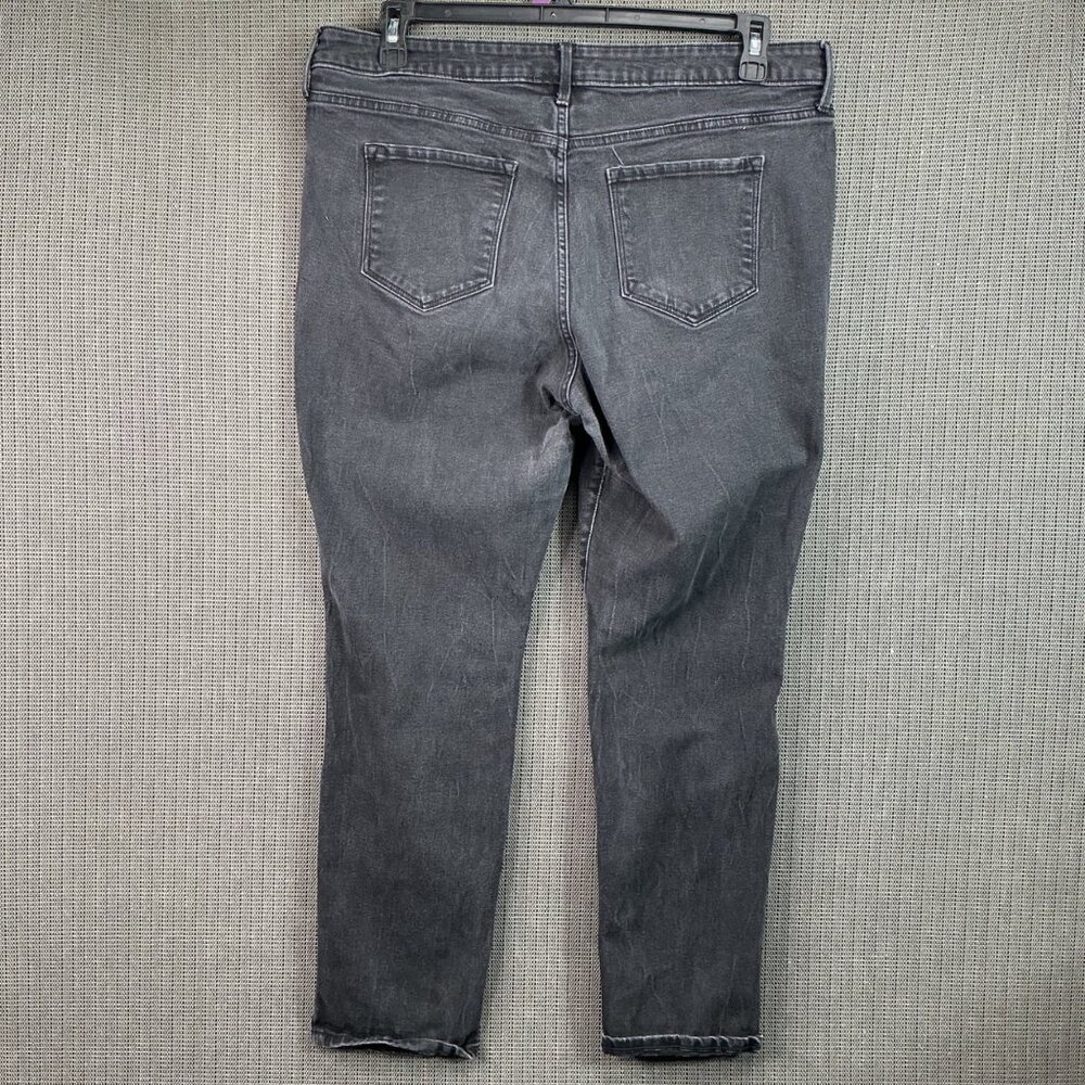 Old Navy Womens Size 16 Gray Power Slim Straight Mid-Rise Jeans